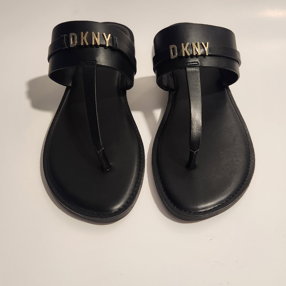Women's DKNY Black Thong Sandals